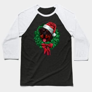 Christmas Rottweiler Baseball T-Shirt